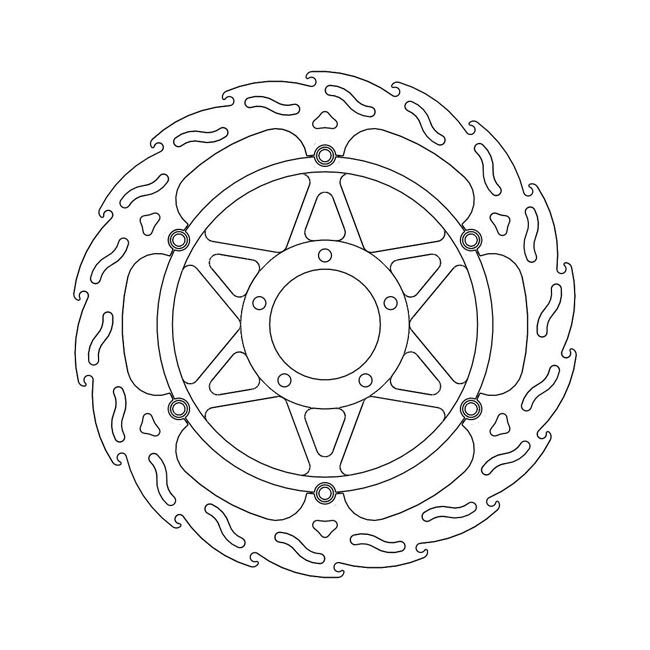 Moto-Master Flame series floating brake rotor