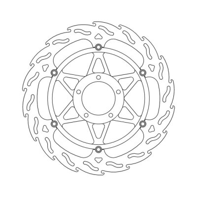 Moto-Master Flame series floating brake rotor