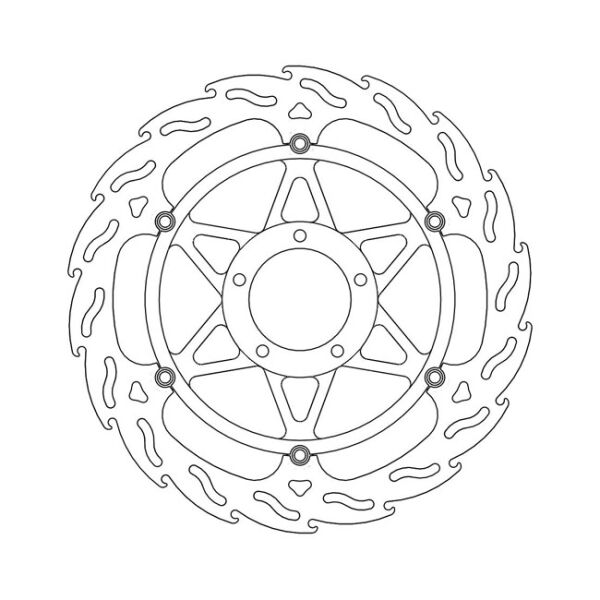 Moto-Master Flame series floating brake rotor