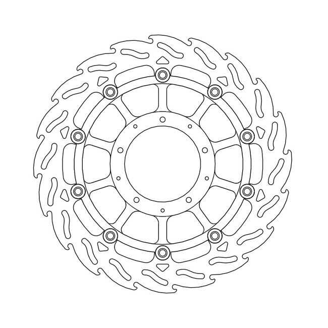 Moto-Master Flame series floating brake rotor