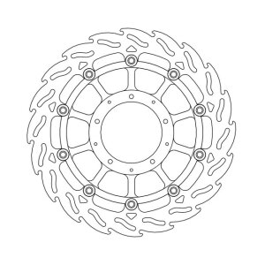 Moto-Master Flame series floating brake rotor