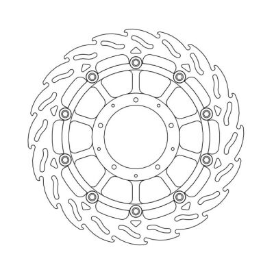 Moto-Master Flame series floating brake rotor