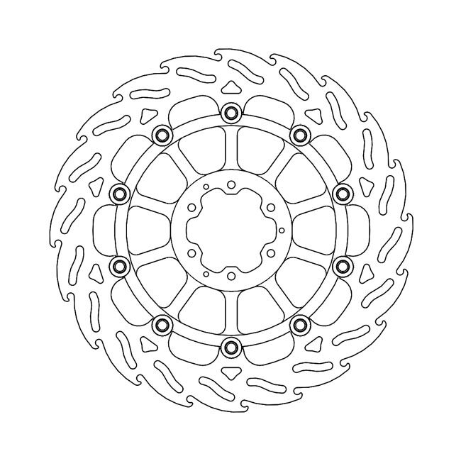Moto-Master Flame series floating brake rotor