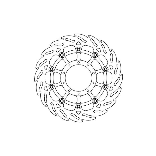 Moto-Master Flame series floating brake rotor
