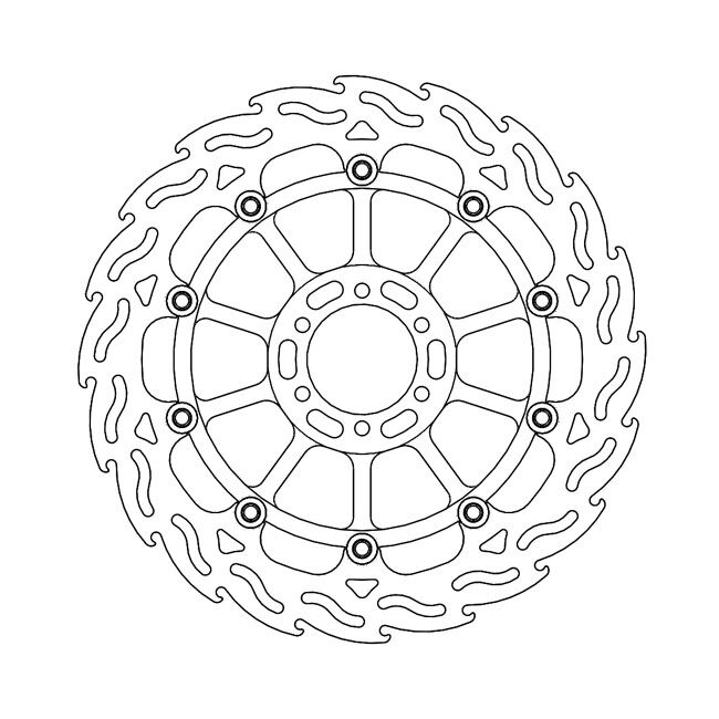 Moto-Master Flame series floating brake rotor