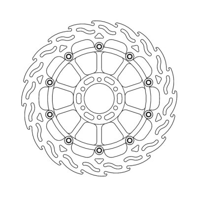 Moto-Master Flame series floating brake rotor