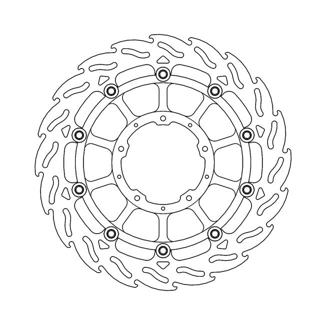 Moto-Master Flame series floating brake rotor
