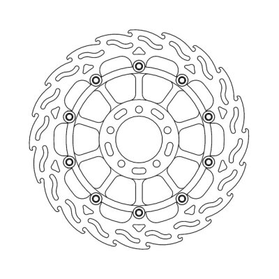 Moto-Master Flame series floating brake rotor