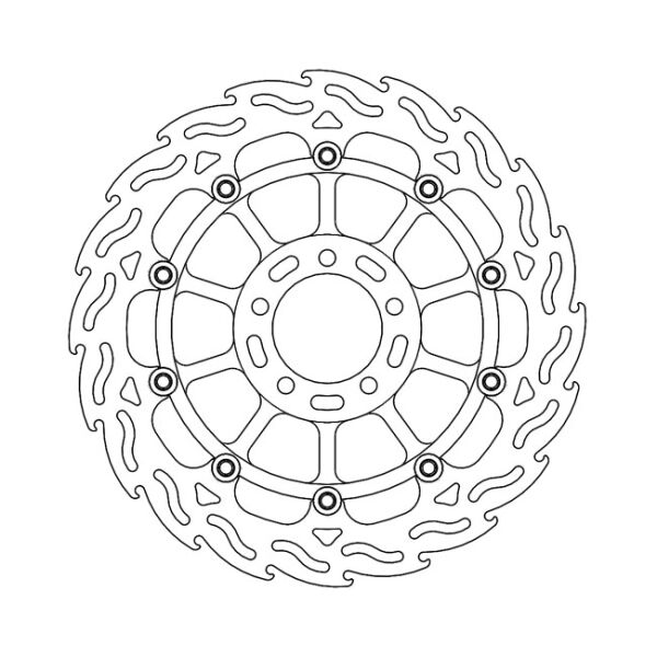 Moto-Master Flame series floating brake rotor