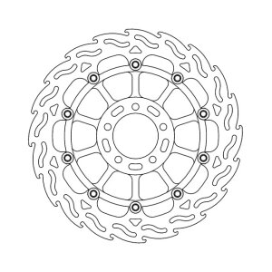 Moto-Master Flame series floating brake rotor
