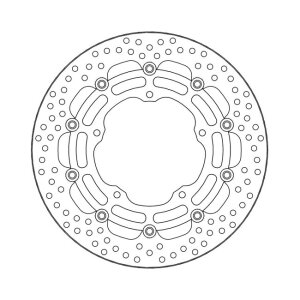 Moto-Master Halo series floating brake rotor