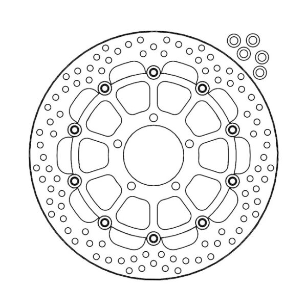 Moto-Master Halo series floating brake rotor