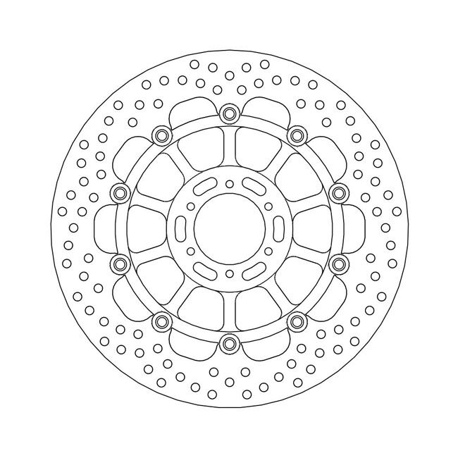 Moto-Master Halo series floating brake rotor
