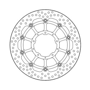 Moto-Master Halo series floating brake rotor