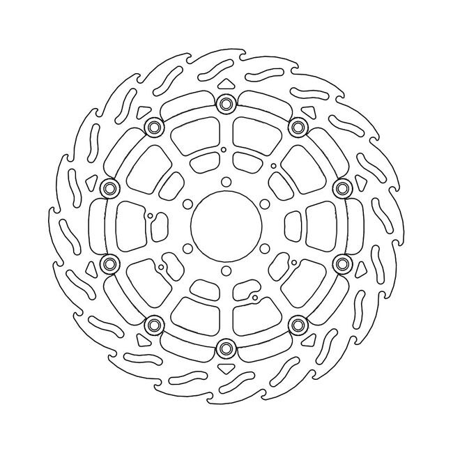 Moto-Master Flame series floating brake rotor