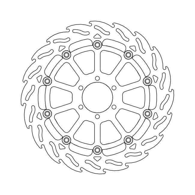 Moto-Master Flame series floating brake rotor