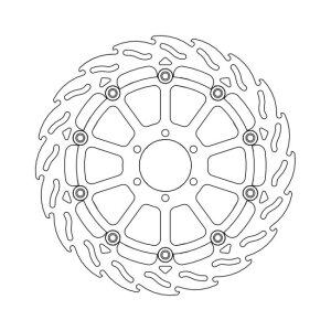 Moto-Master Flame series floating brake rotor