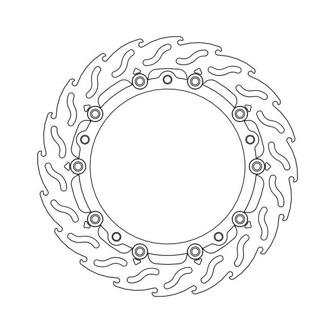 Moto-Master Flame series floating brake rotor