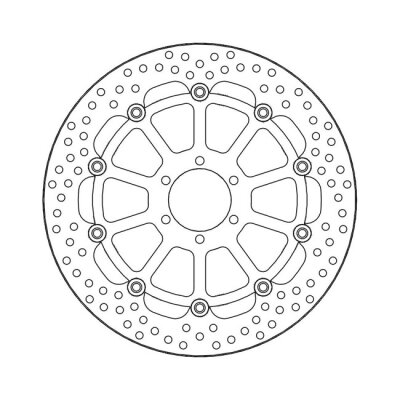 Moto-Master Halo series floating brake rotor