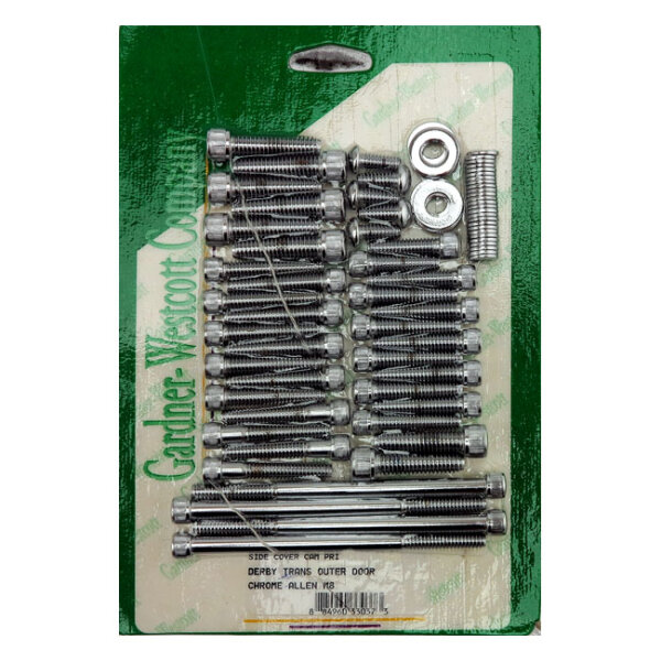 GW, cam/transm./primary side cover mount kit. Chrome Allen