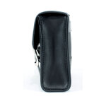 Longride, Mini waxed cotton saddlebag. Black