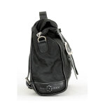 Longride, Old Chopper waxed cotton saddlebag. Black