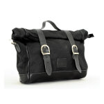 Longride, Old Chopper waxed cotton saddlebag. Black
