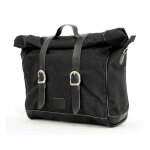 Longride, Old Chopper waxed cotton saddlebag. Black