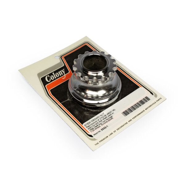 Colony, stem crown nut. Chrome