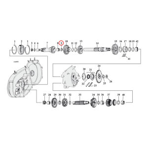 Thrust washer, mainshaft. Left