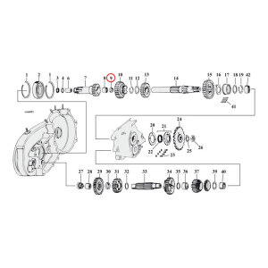 Thrust washer, mainshaft. Left