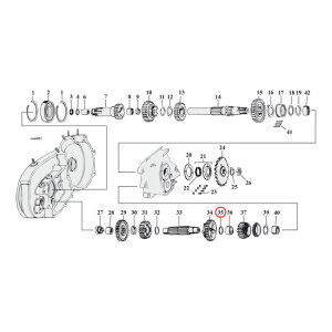 Thrust washer, countershaft 1st gear .056"