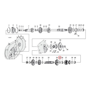 Thrust washer, countershaft 1st gear .080"