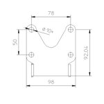 Zieger, under fender license plate bracket kit. X-Line1