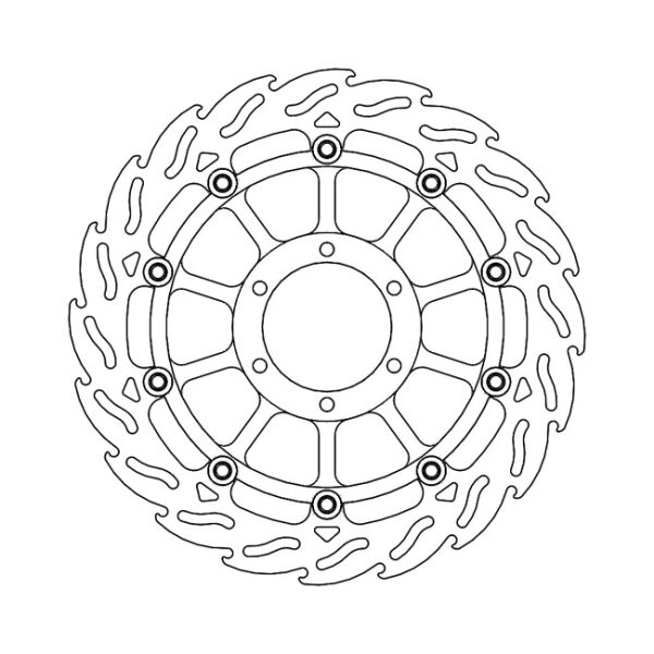 Moto-Master Flame series floating brake rotor