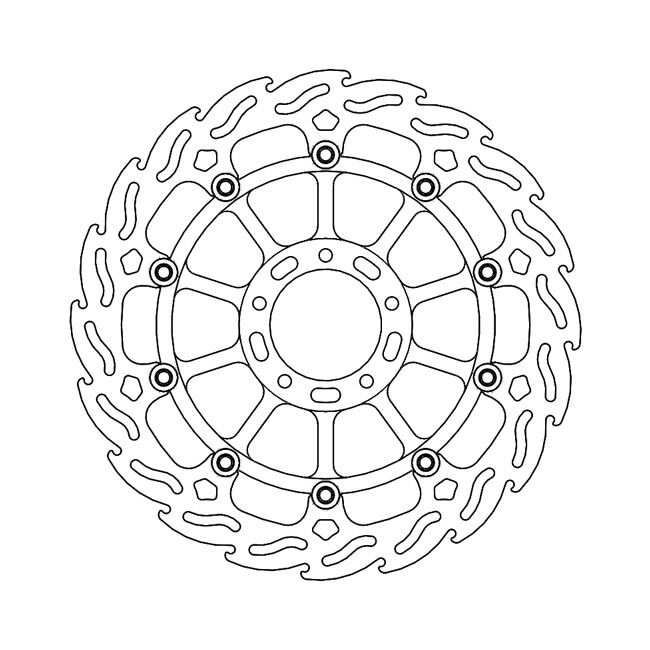 Moto-Master Flame series floating brake rotor