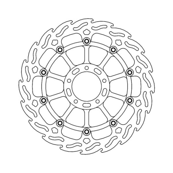 Moto-Master Flame series floating brake rotor