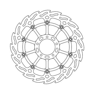 Moto-Master Flame series floating brake rotor