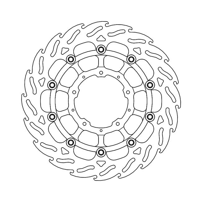 Moto-Master Flame series floating brake rotor