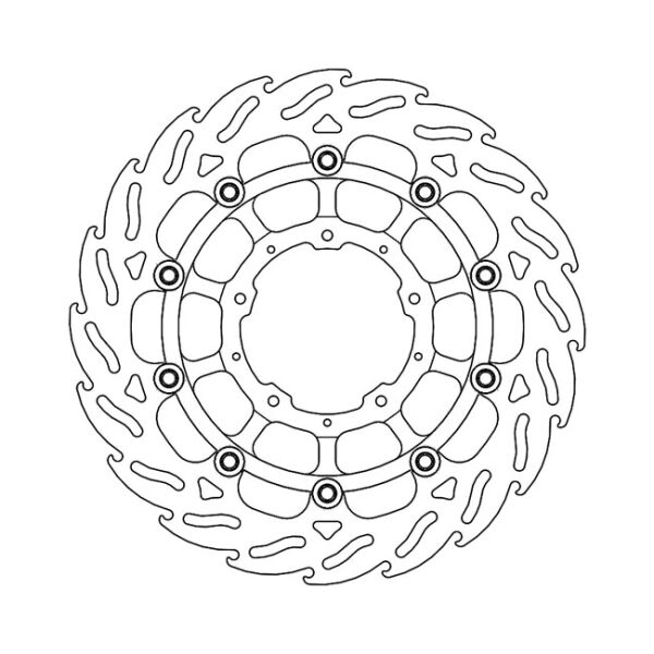 Moto-Master Flame series floating brake rotor