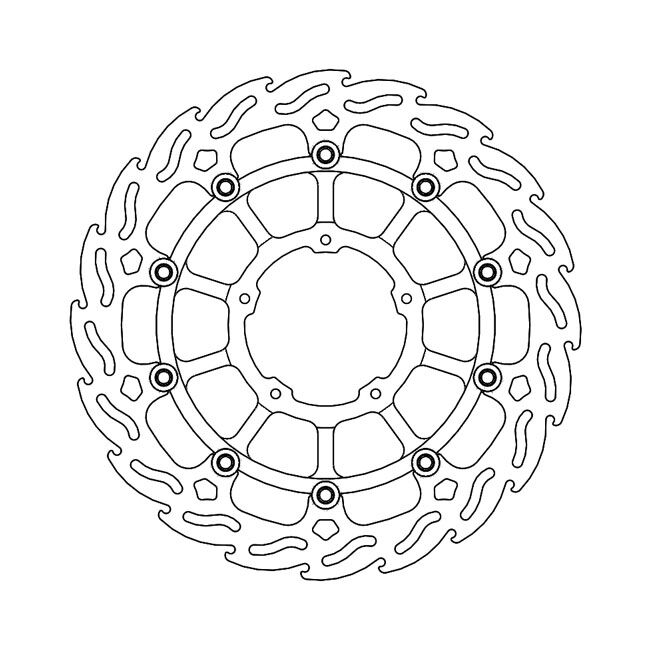 Moto-Master Flame series floating brake rotor