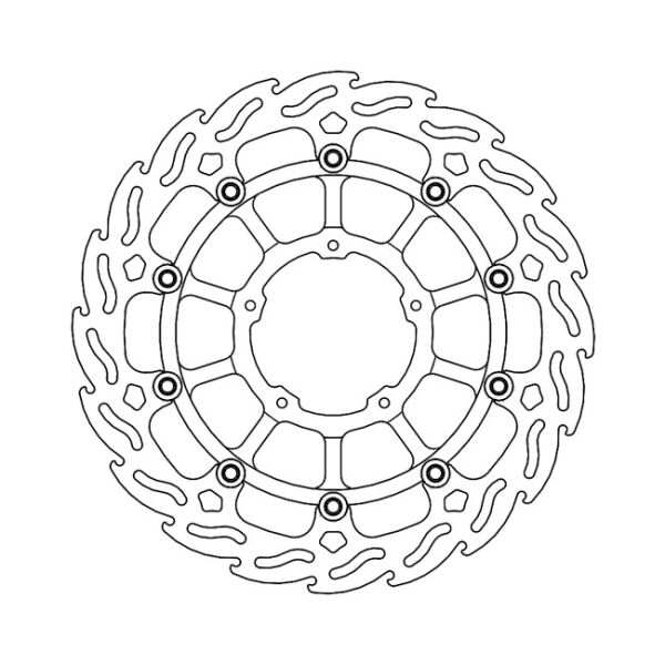 Moto-Master Flame series floating brake rotor
