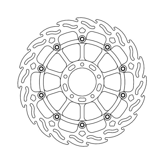 Moto-Master Flame series floating brake rotor