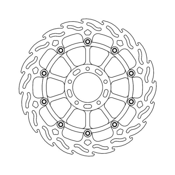 Moto-Master Flame series floating brake rotor