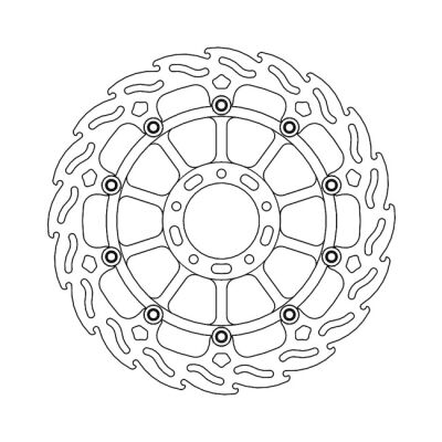 Moto-Master Flame series floating brake rotor