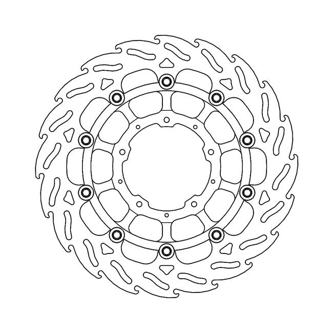 Moto-Master Flame series floating brake rotor