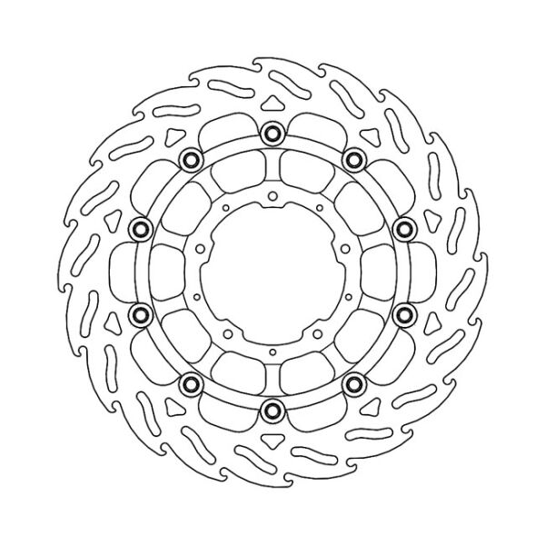 Moto-Master Flame series floating brake rotor