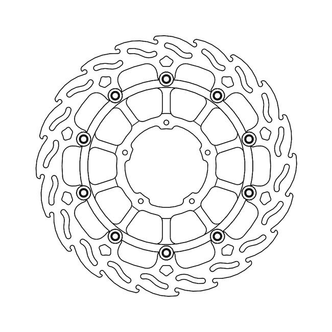Moto-Master Flame series floating brake rotor