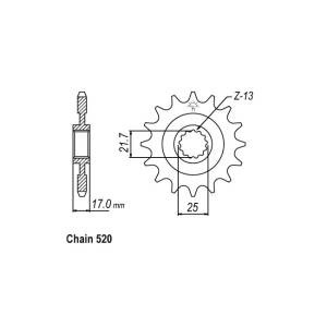 JT Front Sprocket 1381.15