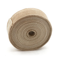 Exhaust insulating wrap. 2" wide light brown